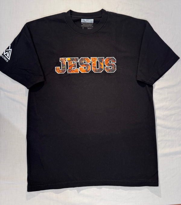 JESUS camo letter tee