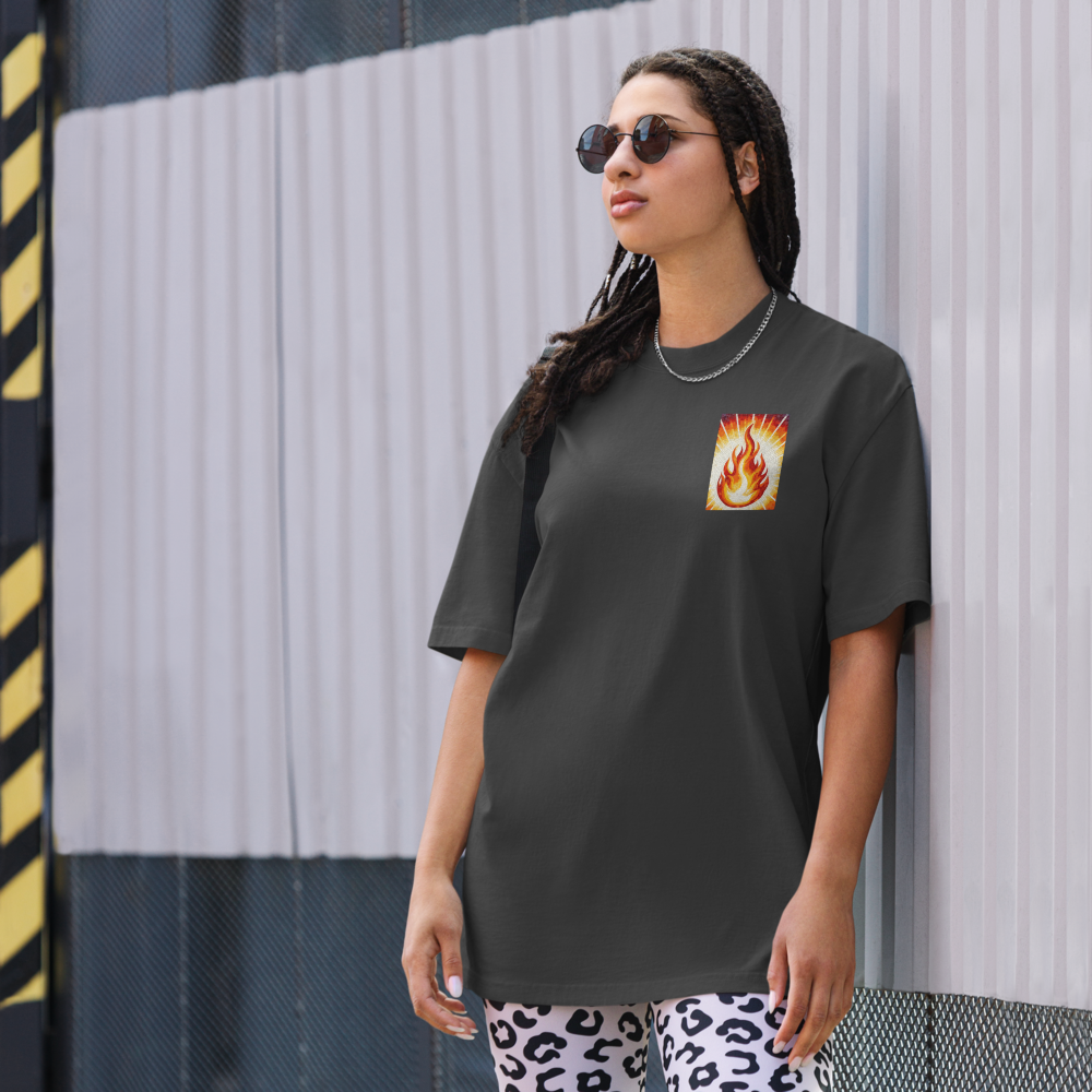 Flame Mosaic Oversized Crewneck