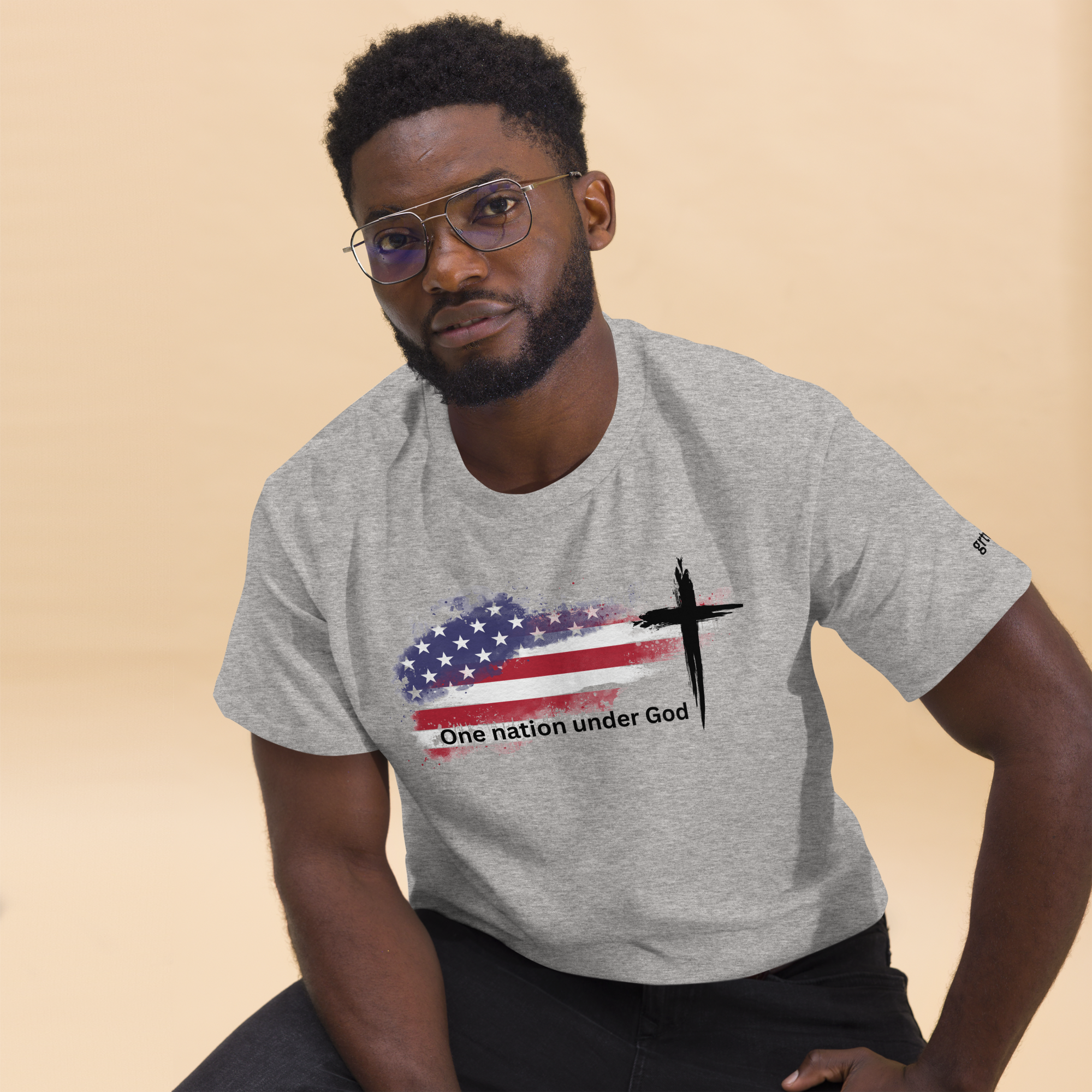 One Nation Under God T-Shirt | Distressed American Flag Christian Apparel